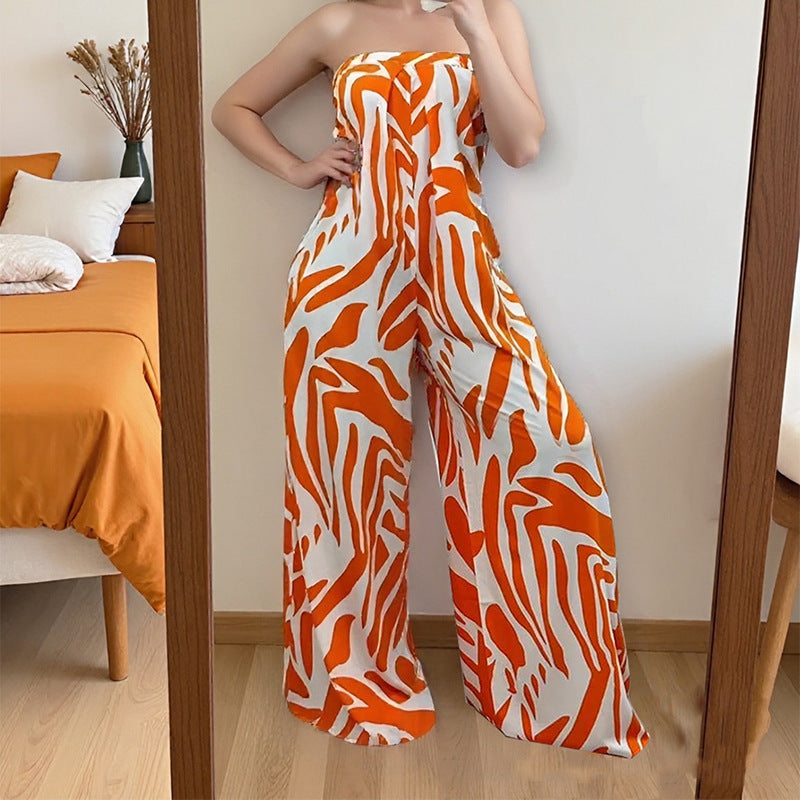 Combinaison ample pour femme élégante et stylée à imprimé