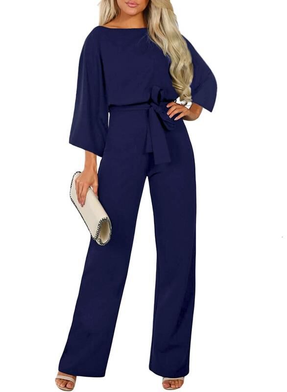 Herbst Winter Mode Fledermausärmel Langarm Schnürung Damen Jumpsuit
