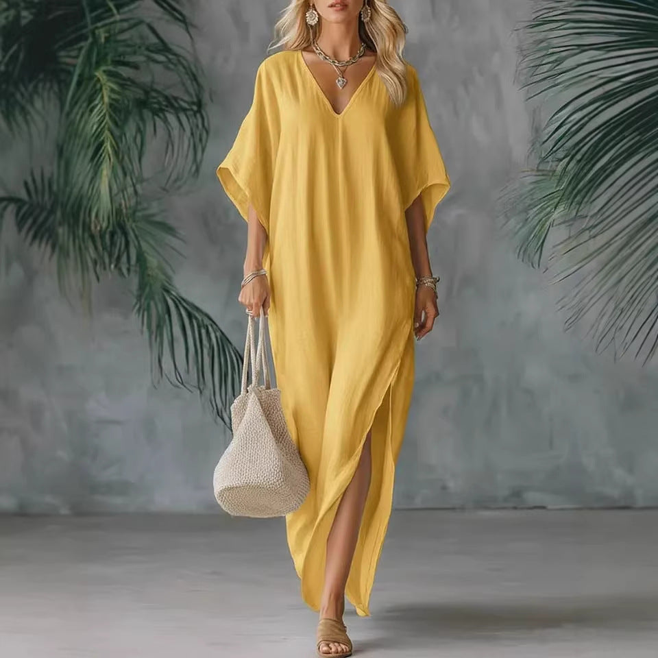 Lightweight Summer V-neck Loose And Comfortable Dress