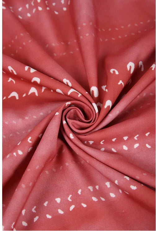 Women's Printed Ethnic Dress Red