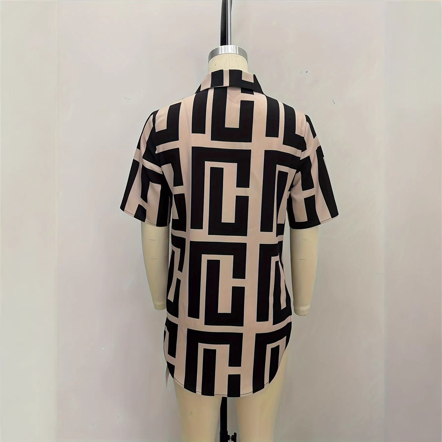 Printed Loose-fit Shirt Women's Top