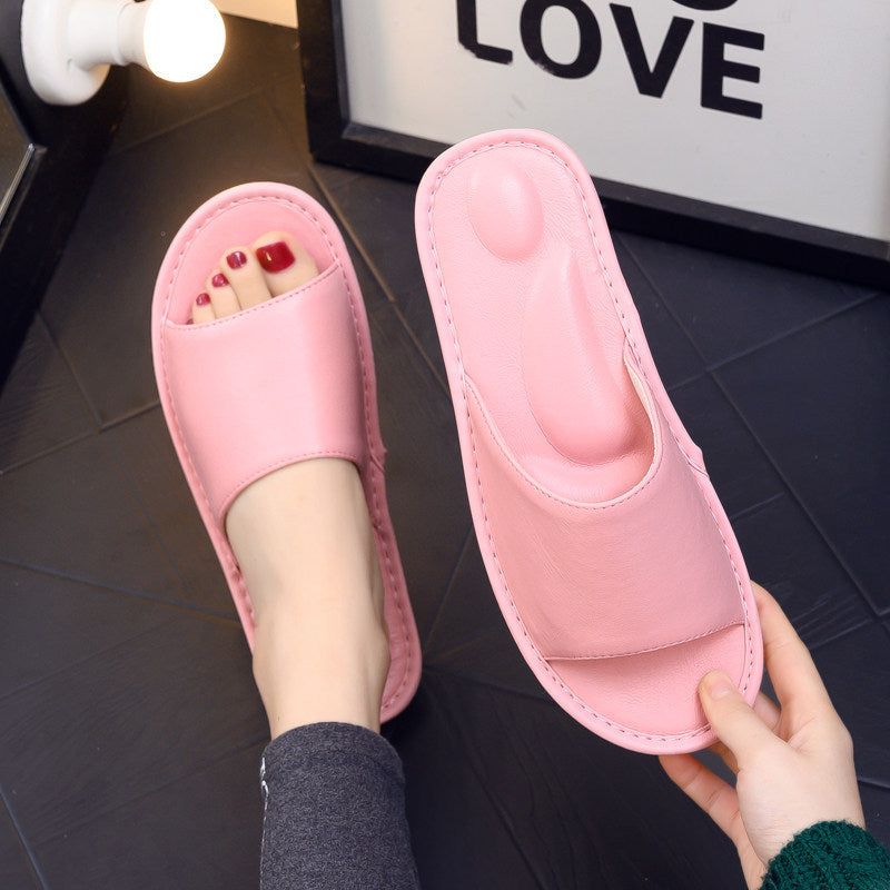 Pantoufles en cuir de style japonais haut de gamme, silencieuses et parfaites pour les planchers en bois d'intérieur