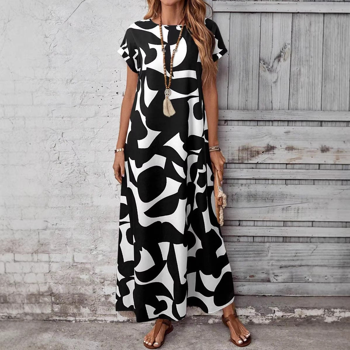 Women's Fashionable Casual Dress With Digital Print