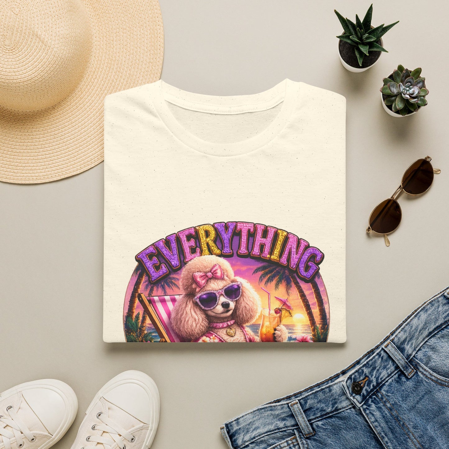 Everything Is Under Control T-Shirt — Retro Poodle Vacation Graphic Tee