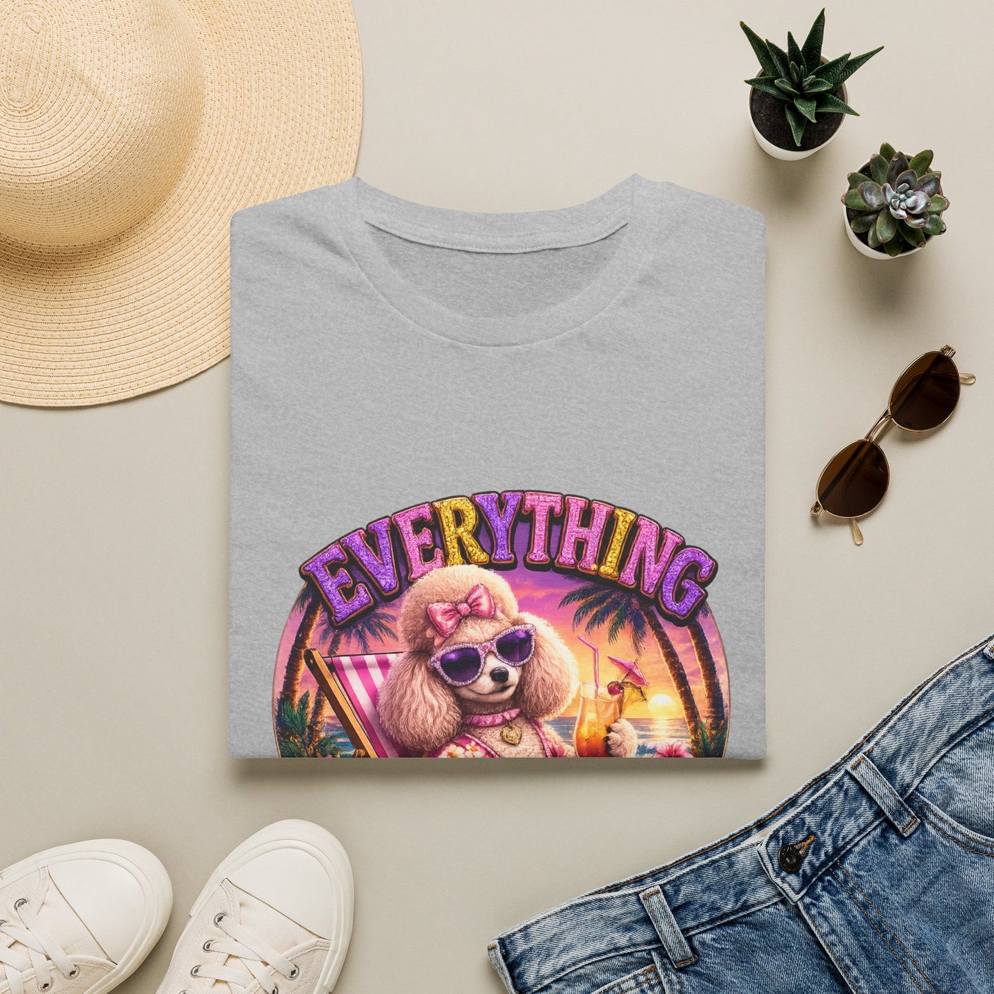 Everything Is Under Control T-Shirt — Retro Poodle Vacation Graphic Tee