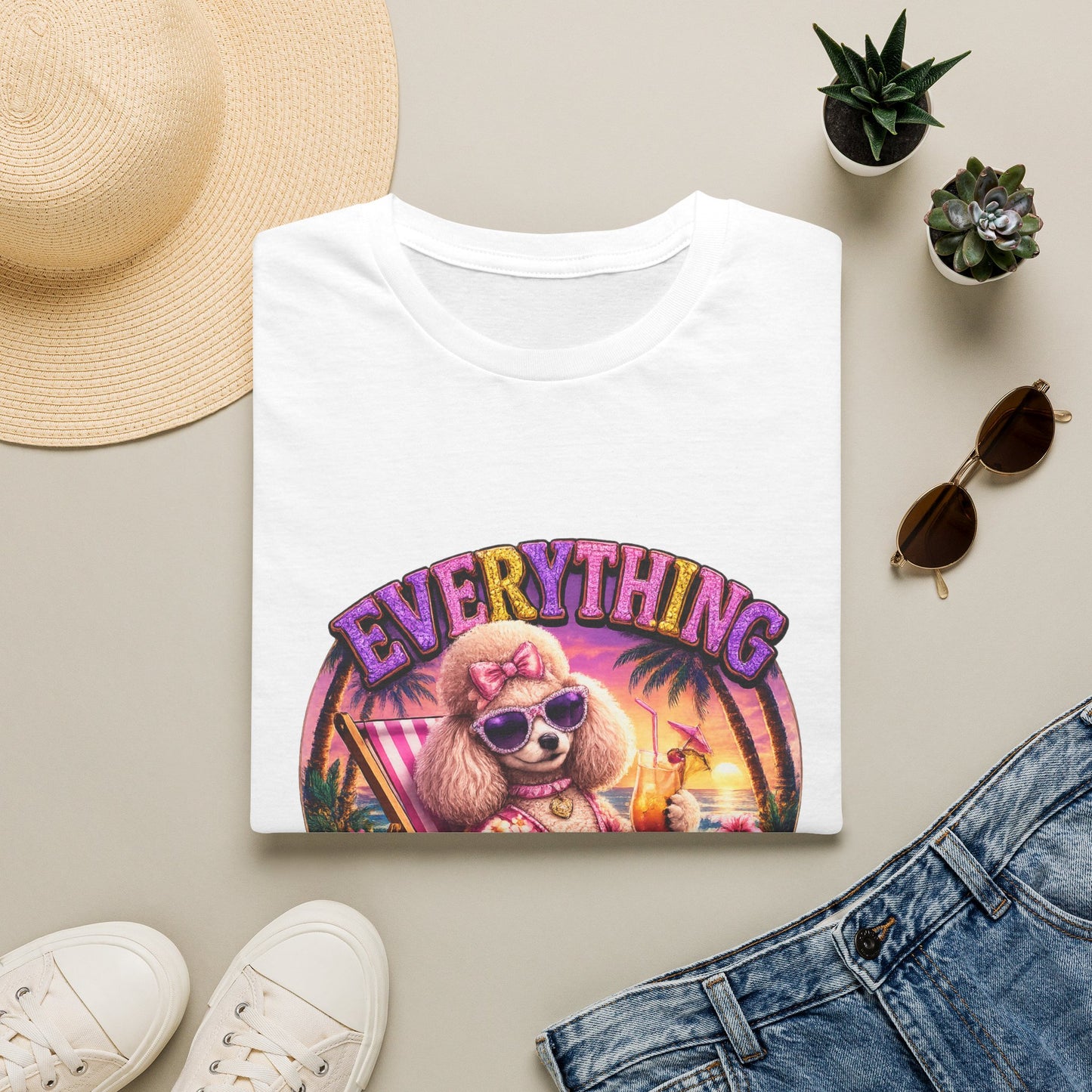 Everything Is Under Control T-Shirt — Retro Poodle Vacation Graphic Tee