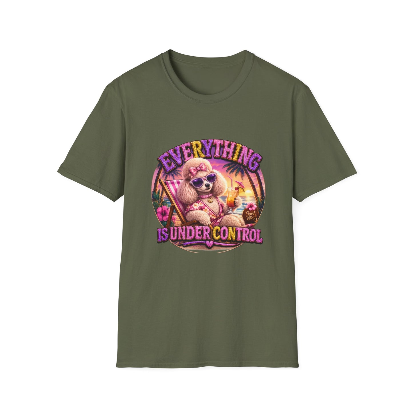 Everything Is Under Control T-Shirt — Retro Poodle Vacation Graphic Tee