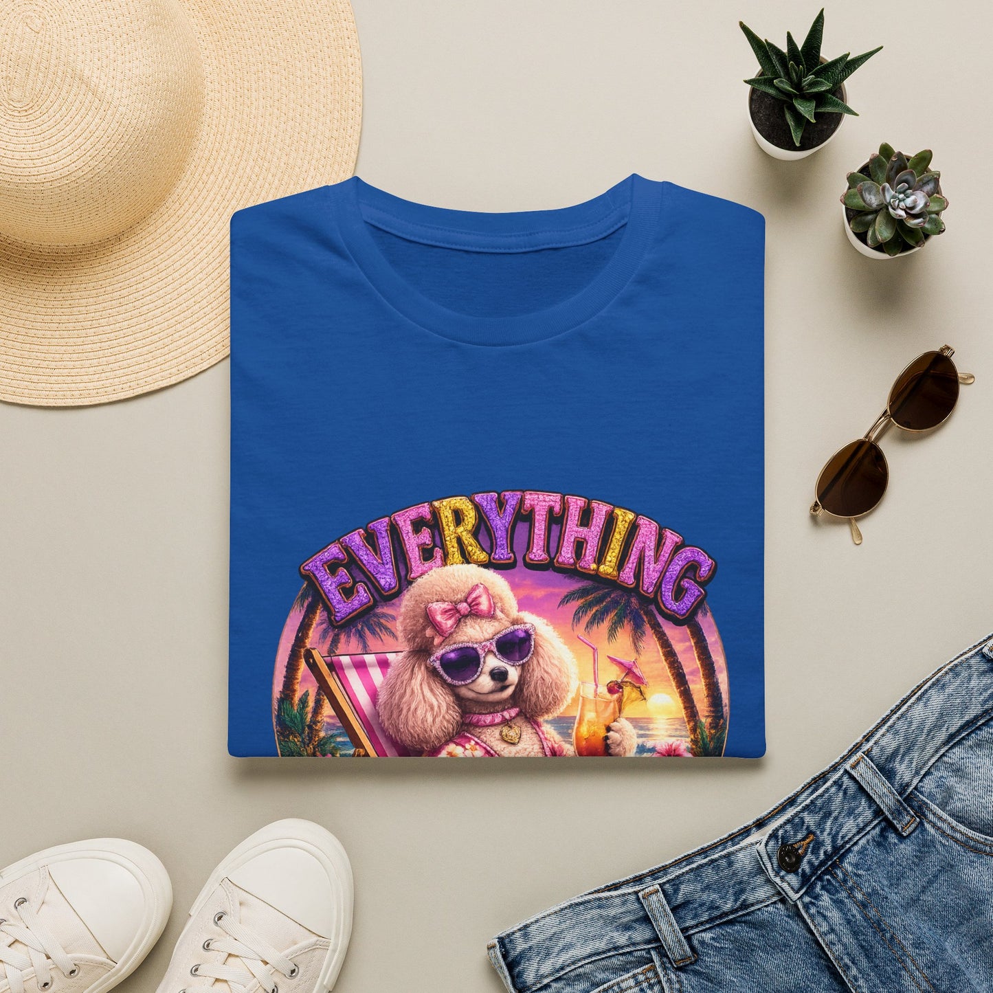 Everything Is Under Control T-Shirt — Retro Poodle Vacation Graphic Tee