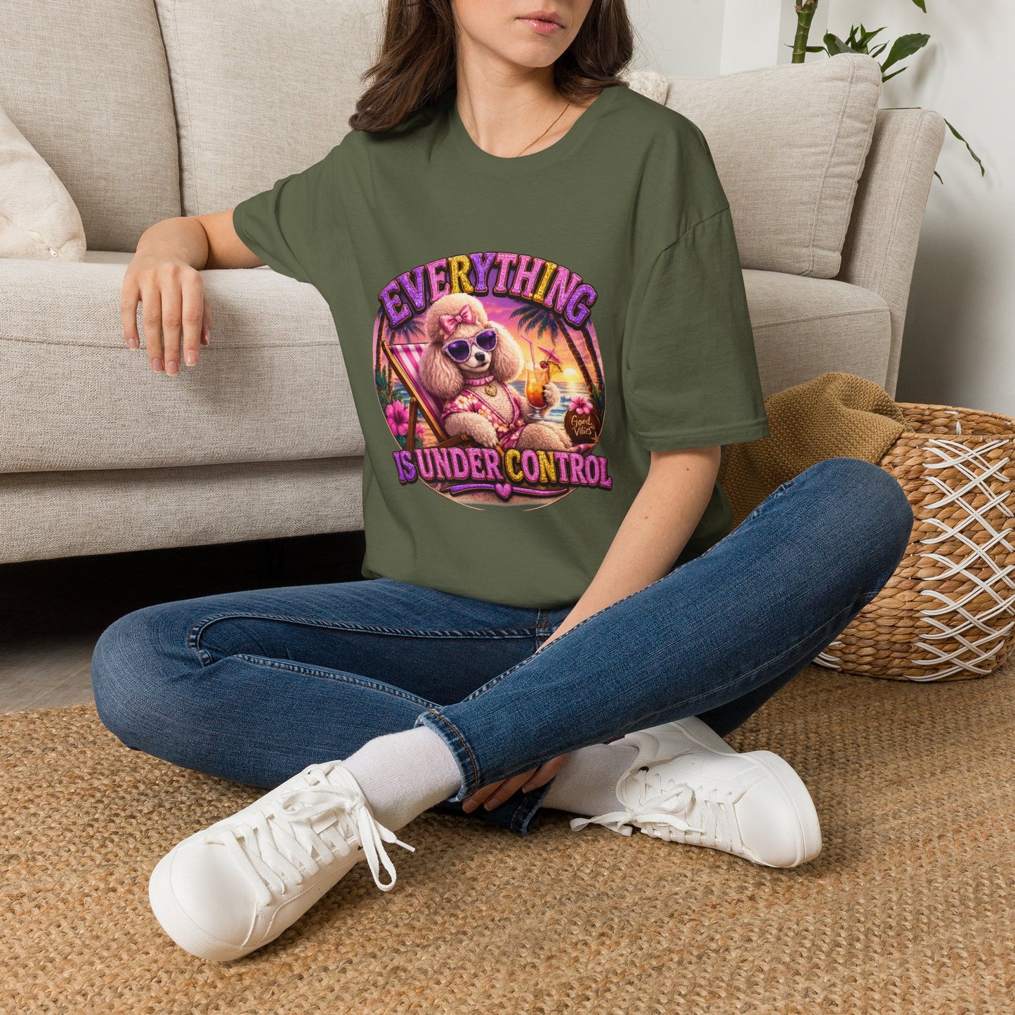 Everything Is Under Control T-Shirt — Retro Poodle Vacation Graphic Tee