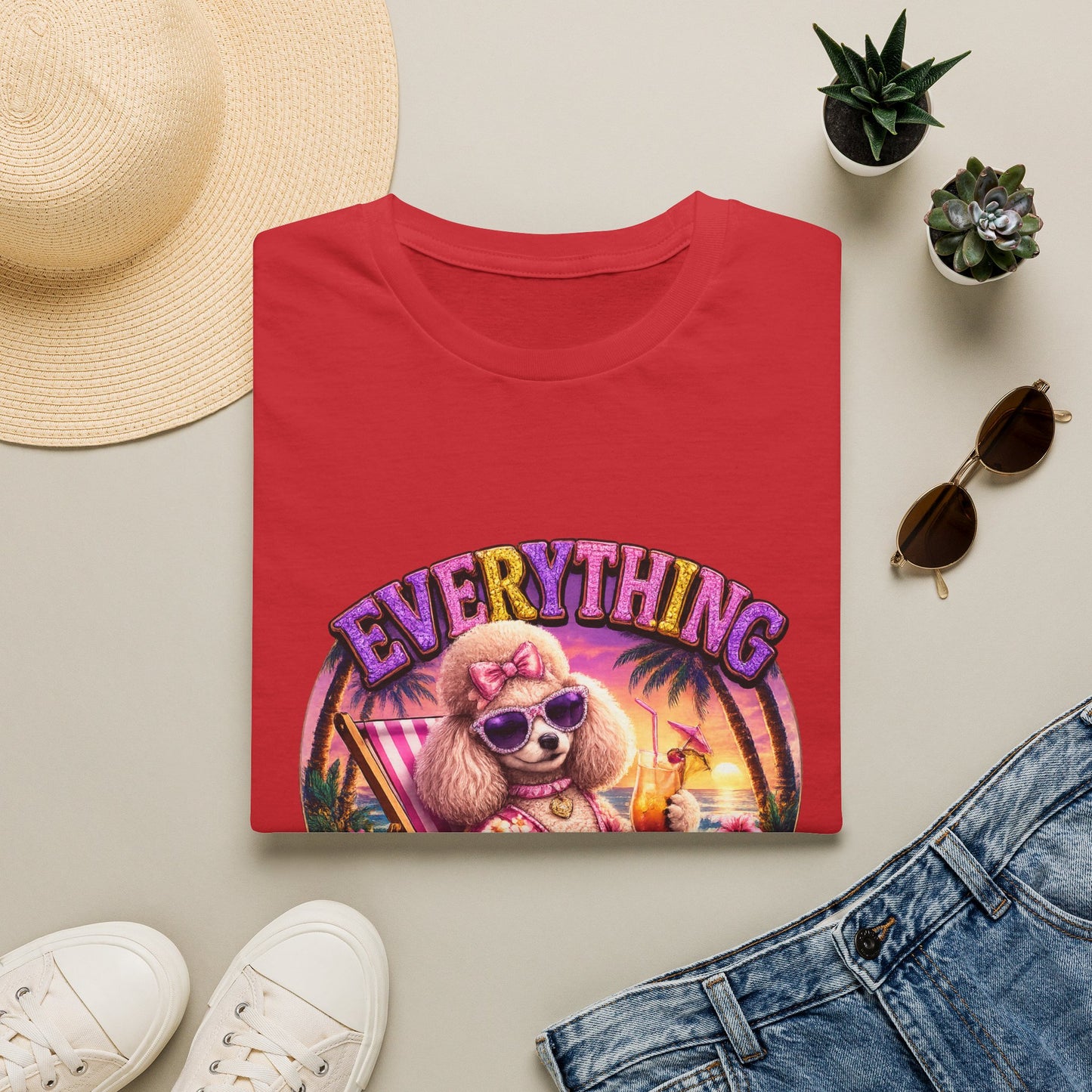 Everything Is Under Control T-Shirt — Retro Poodle Vacation Graphic Tee