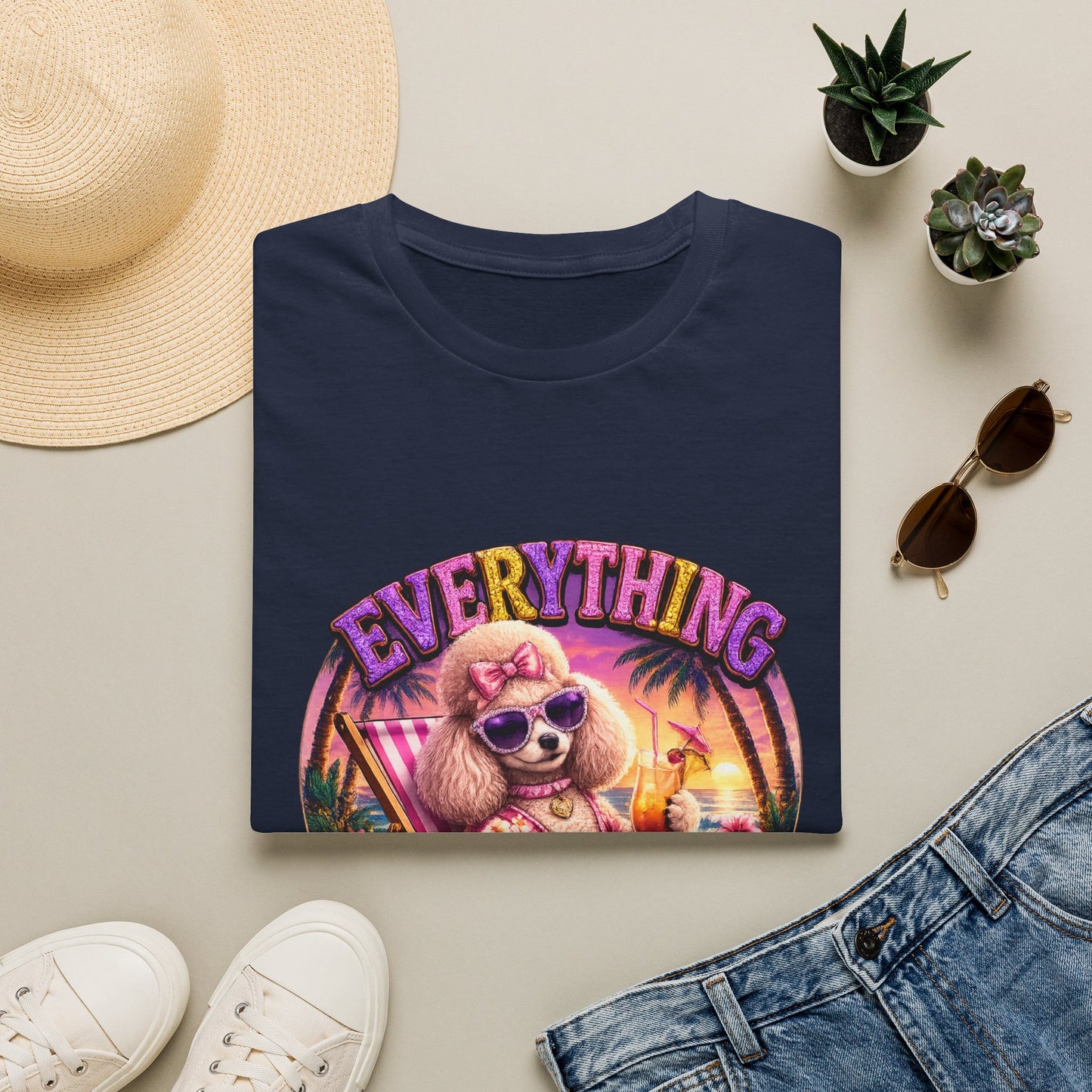 Everything Is Under Control T-Shirt — Retro Poodle Vacation Graphic Tee