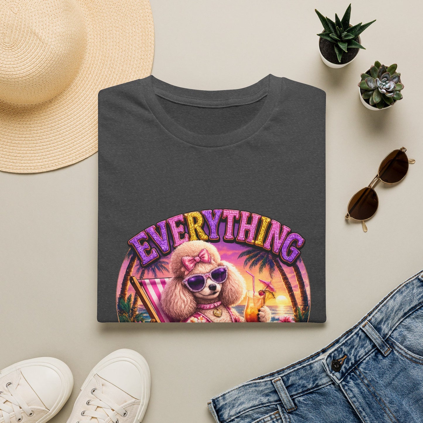 Everything Is Under Control T-Shirt — Retro Poodle Vacation Graphic Tee