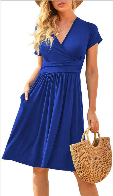Rüschen Blumenkleid Damen Langarm A-Linien-Kleider