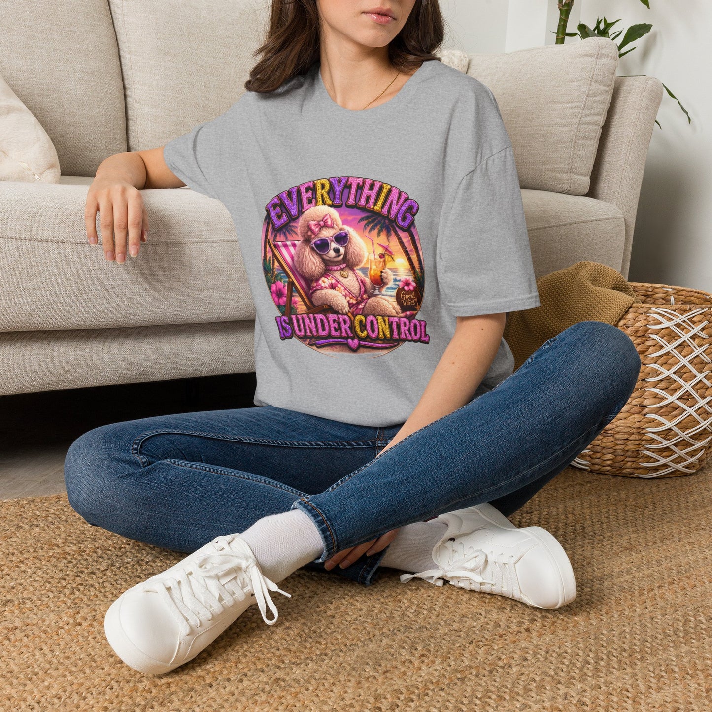 Everything Is Under Control T-Shirt — Retro Poodle Vacation Graphic Tee