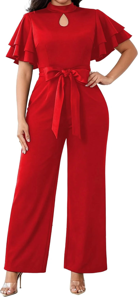CuteCherry One Shoulder Formal Jumpsuit