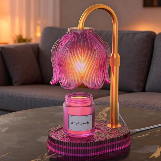 Pink Floral Candle Warmer Lamp