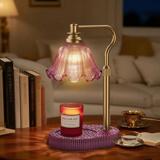 Pink Floral Candle Warmer Lamp