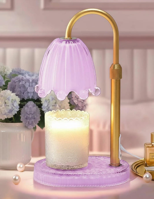 Floral Glass Candle Warmer Lamp