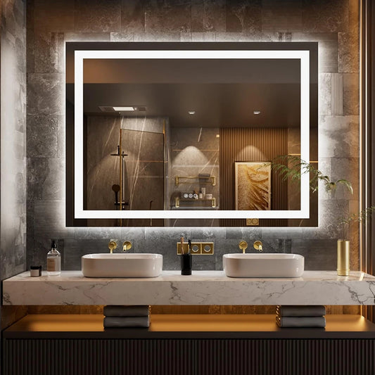 LOAAO LED Lighted Bathroom Mirror