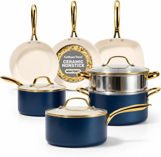 Gotham Steel 12-Piece Ceramic Cookware Set