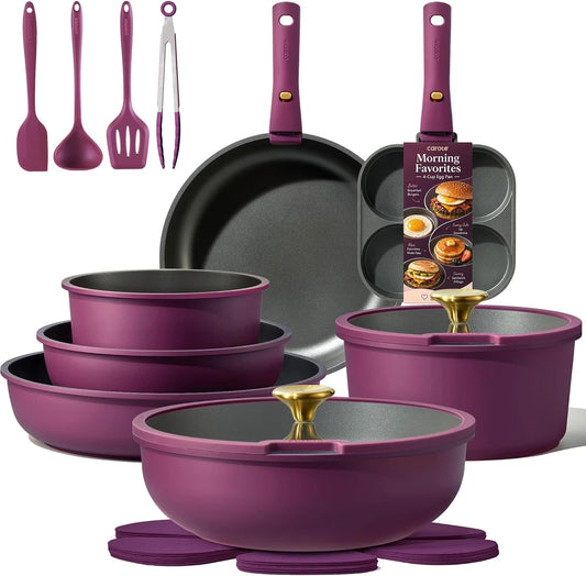 Carote Detachable Handle Cookware Set