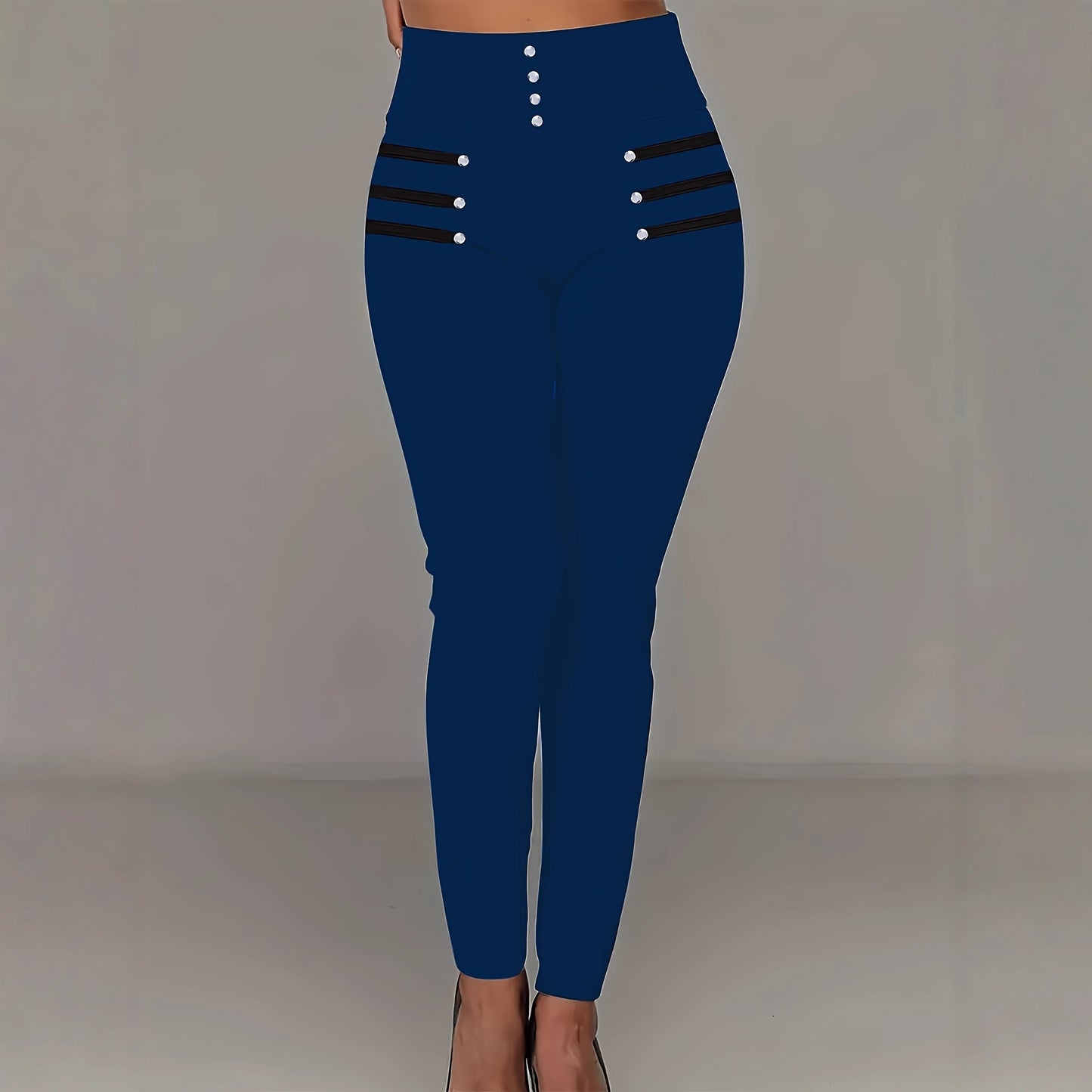 High-Waist-Slim-Fit-Hose Damen im europäischen und amerikanischen Stil