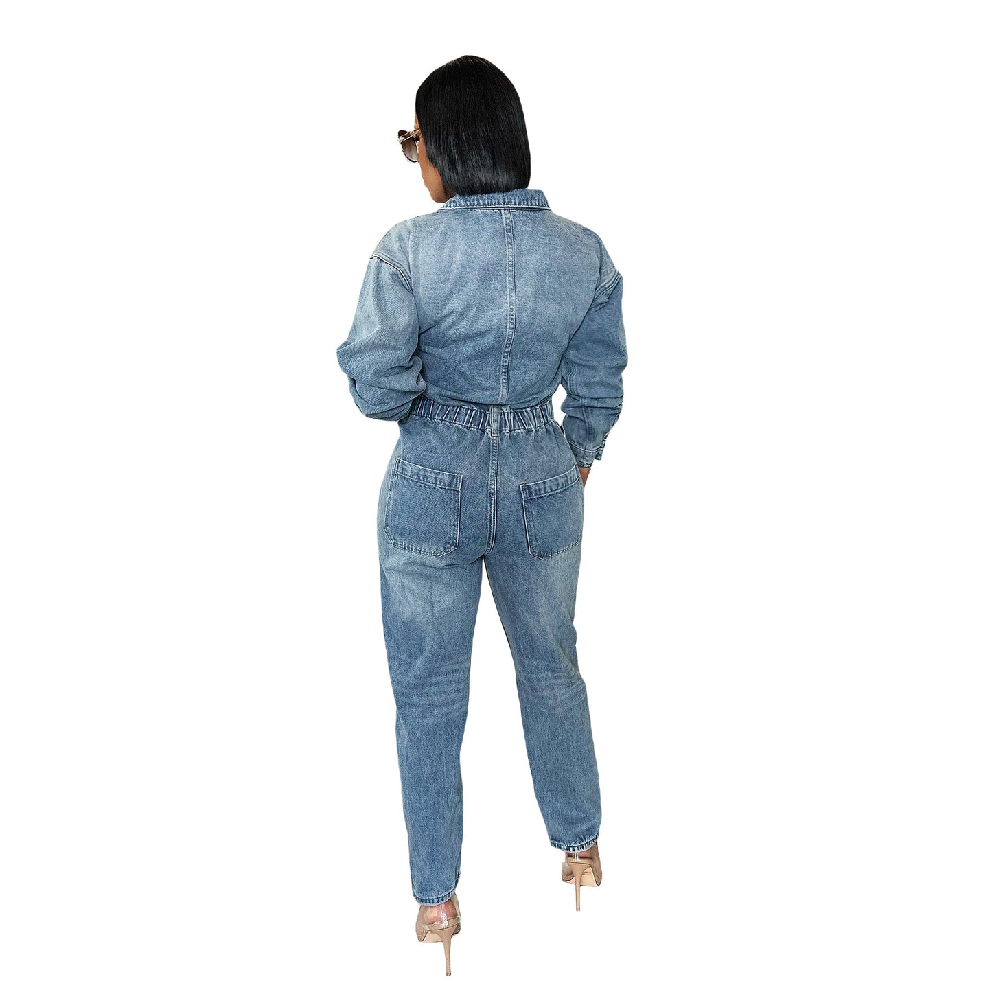 Damen-Denim-Jumpsuits