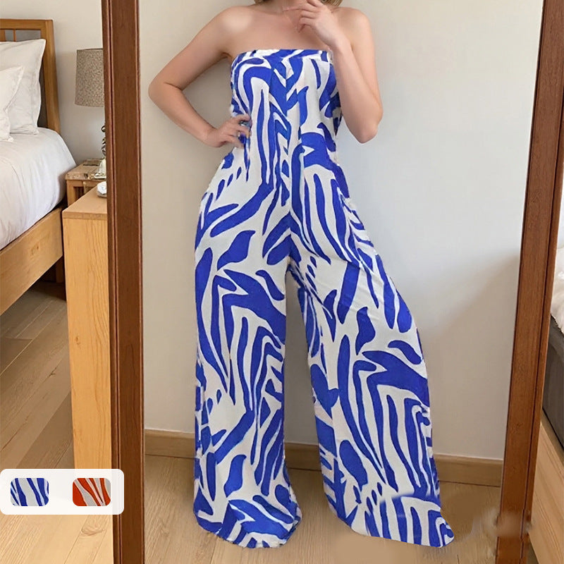 Combinaison ample pour femme élégante et stylée à imprimé