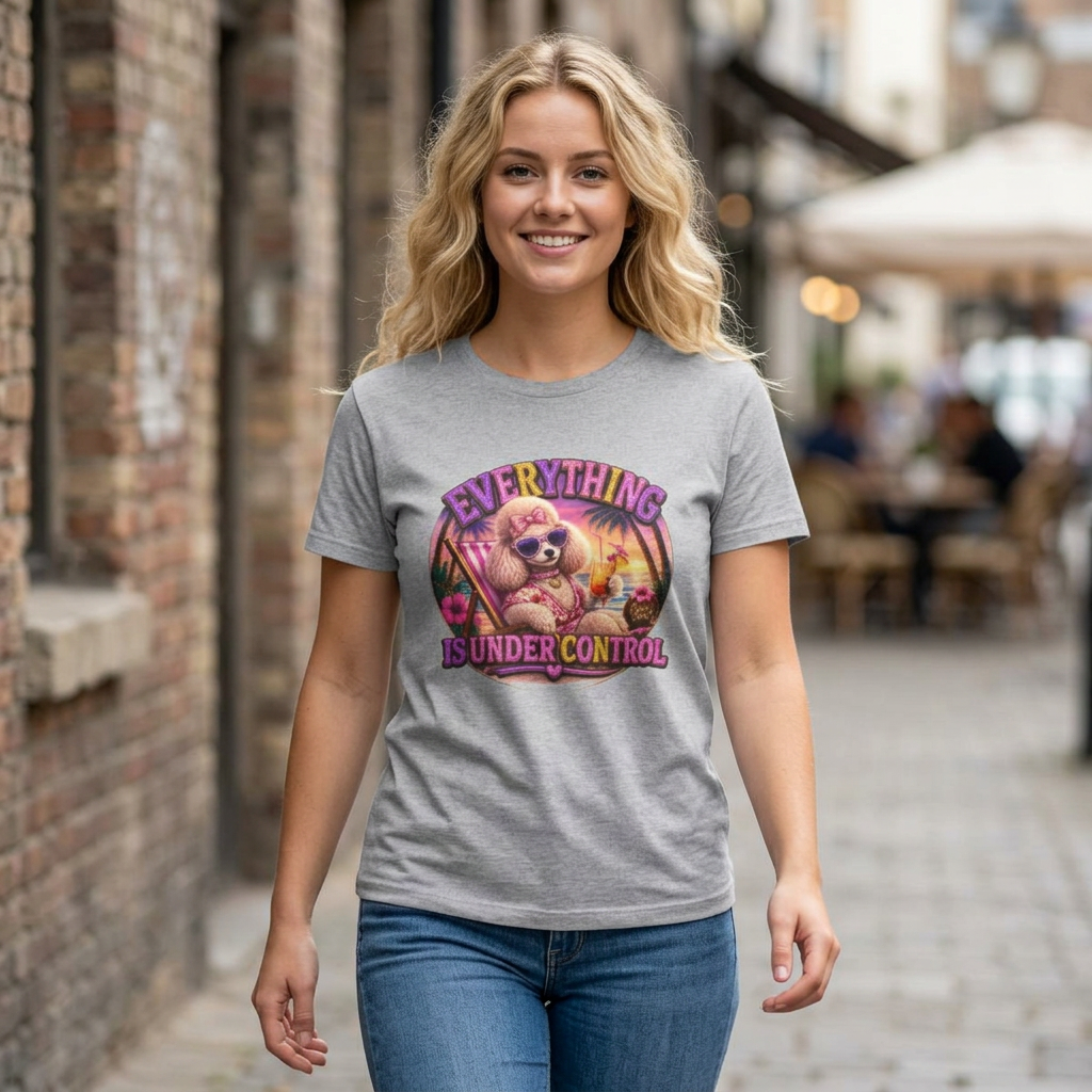 Everything Is Under Control T-Shirt — Retro Poodle Vacation Graphic Tee