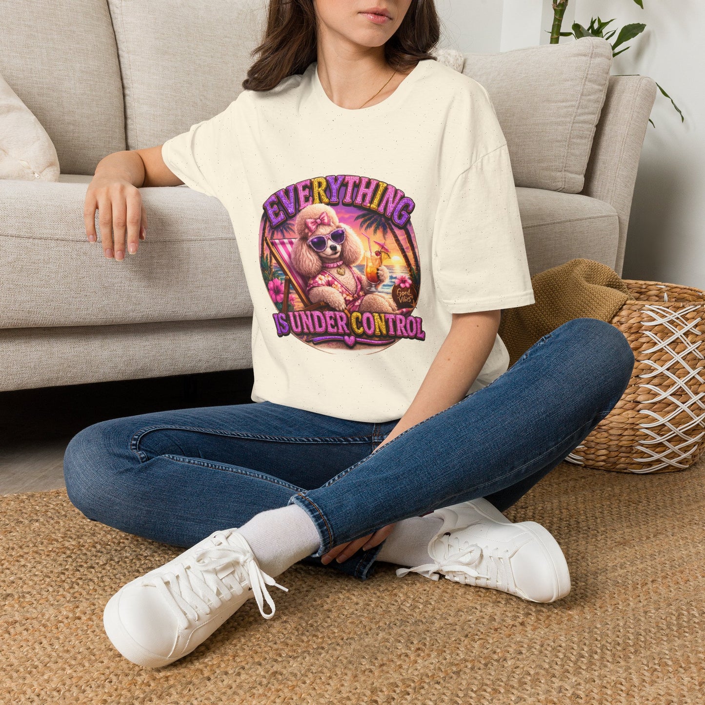 Everything Is Under Control T-Shirt — Retro Poodle Vacation Graphic Tee