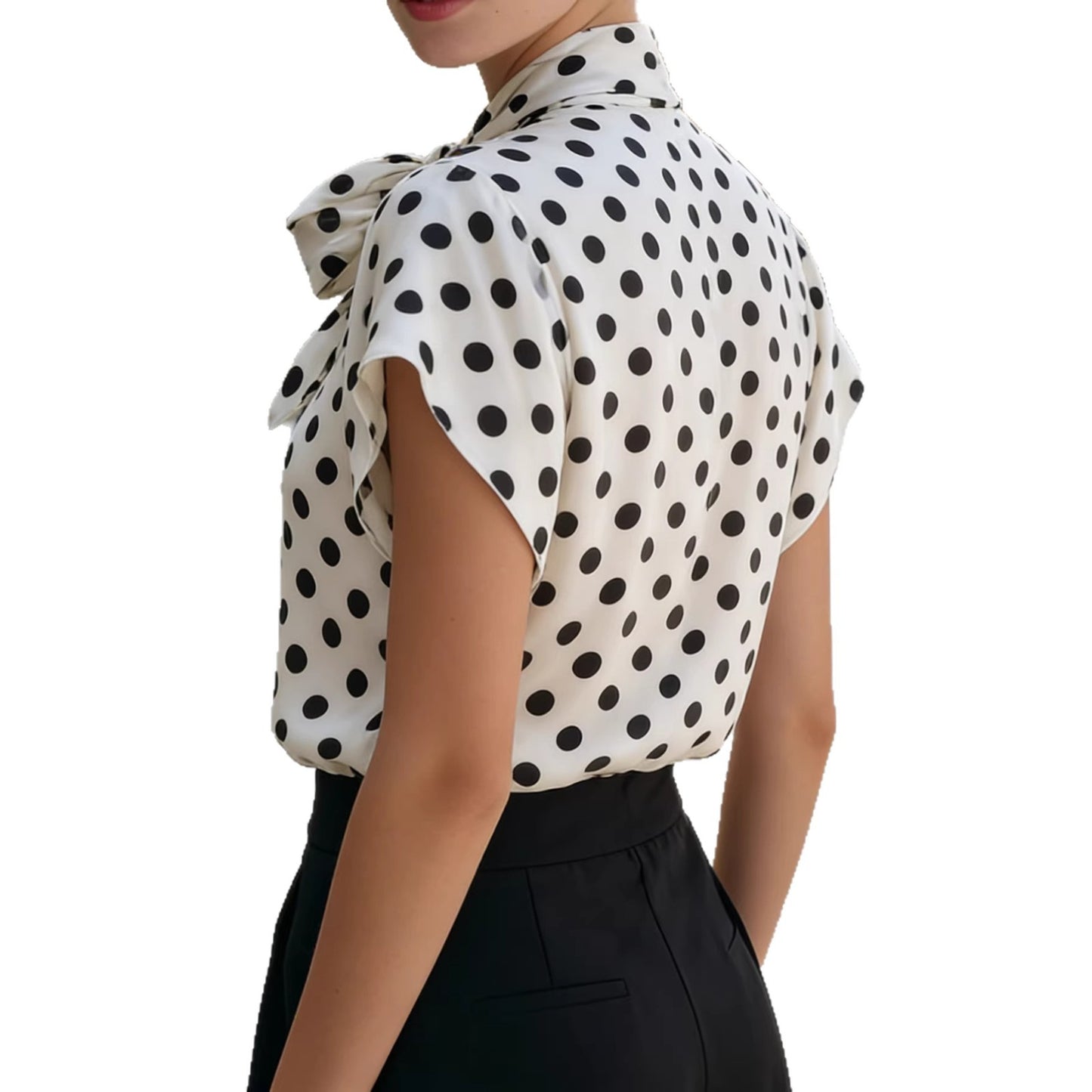 Neuartige Schleifenkragen Elegante Pendler-Allrounder-Bluse für Damen