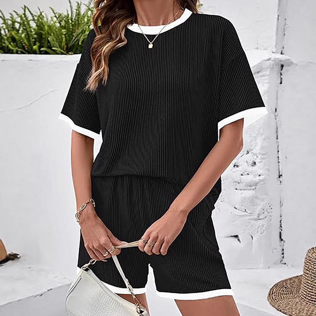 Women's Summer New Striped Casual Set