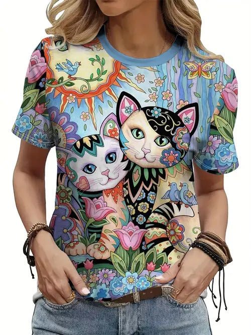 Modisches Lässiges Vielseitiges Hochwertiges Rundhals-Kurzarm-T-Shirt