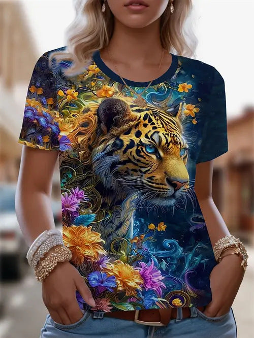 Modisches Lässiges Vielseitiges Hochwertiges Rundhals-Kurzarm-T-Shirt