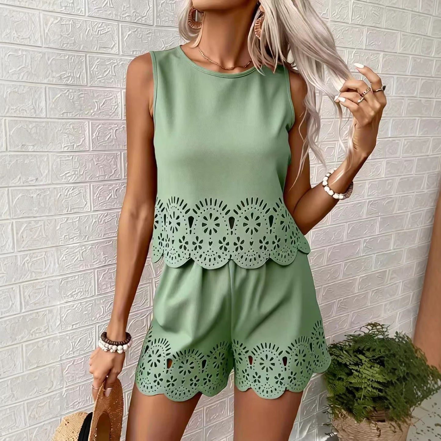 Europäisches und amerikanisches elegantes Aushöhlungs-Set für Damen