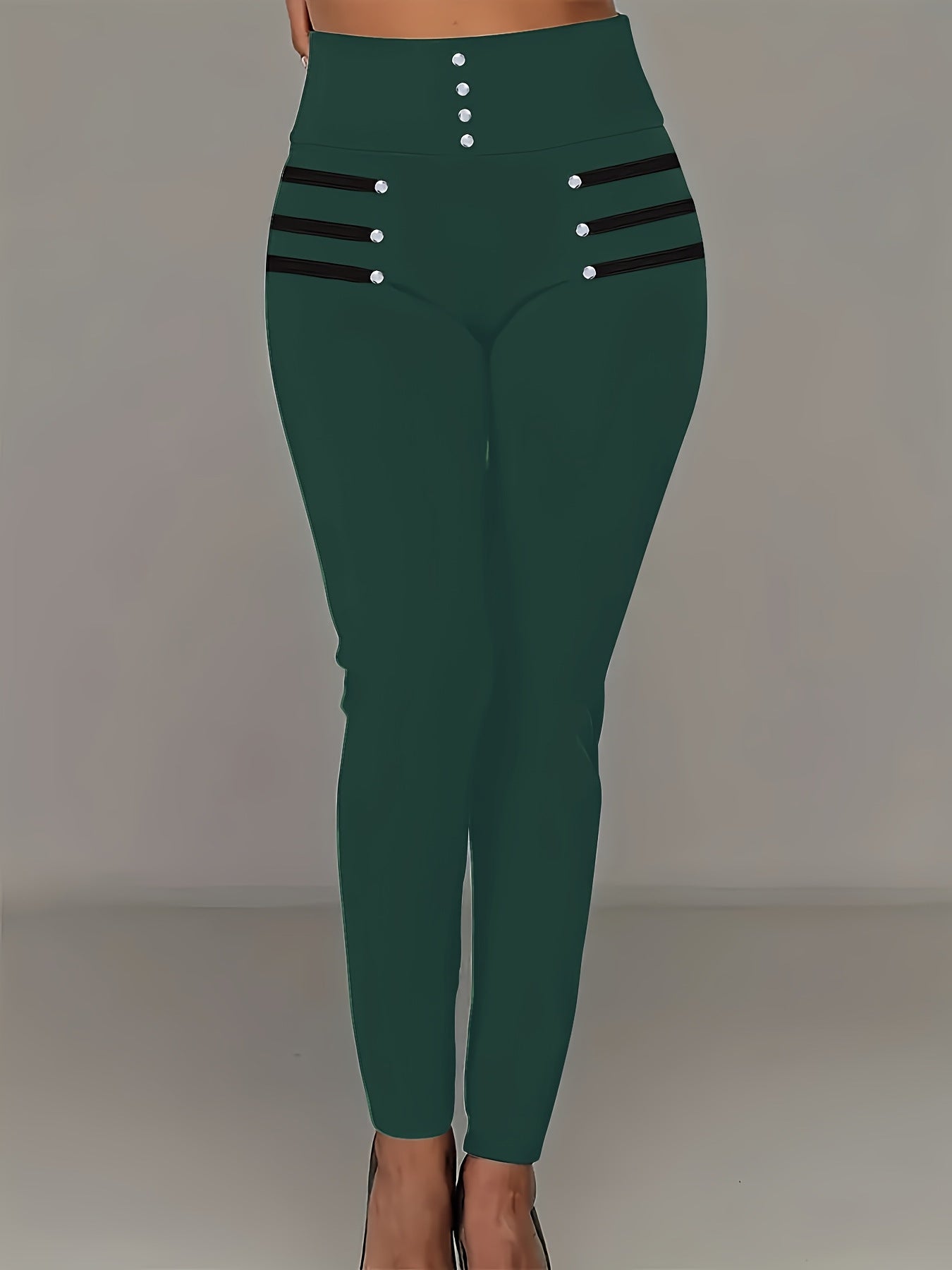 High-Waist-Slim-Fit-Hose Damen im europäischen und amerikanischen Stil