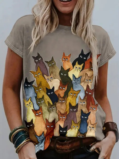 Modisches Lässiges Vielseitiges Hochwertiges Rundhals-Kurzarm-T-Shirt