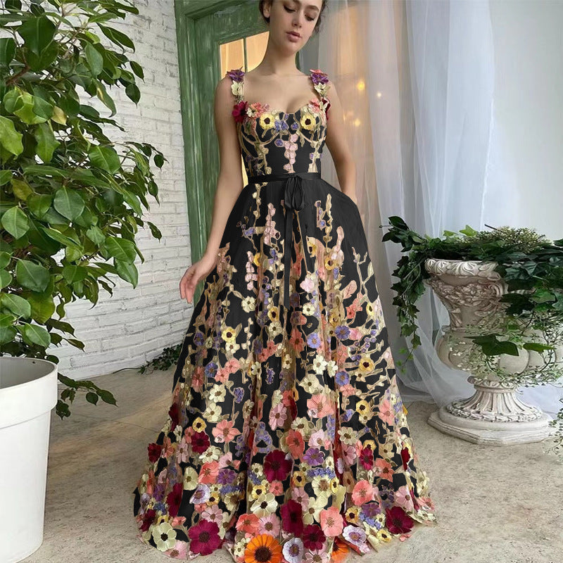 Sevintage Exquisite 3D Blumen Ballkleider Sweetheart