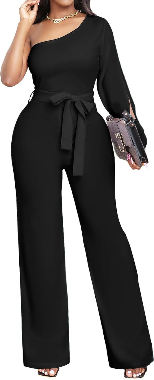 Elegant One-Shoulder Jumpsuit