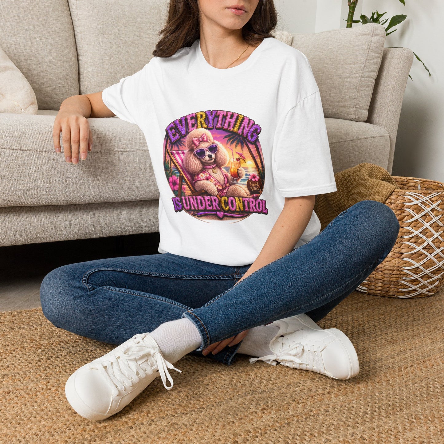 Everything Is Under Control T-Shirt — Retro Poodle Vacation Graphic Tee