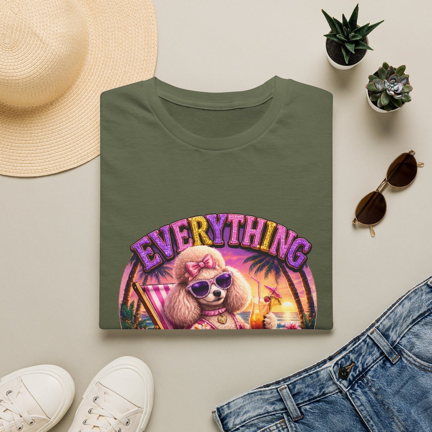 Everything Is Under Control T-Shirt — Retro Poodle Vacation Graphic Tee