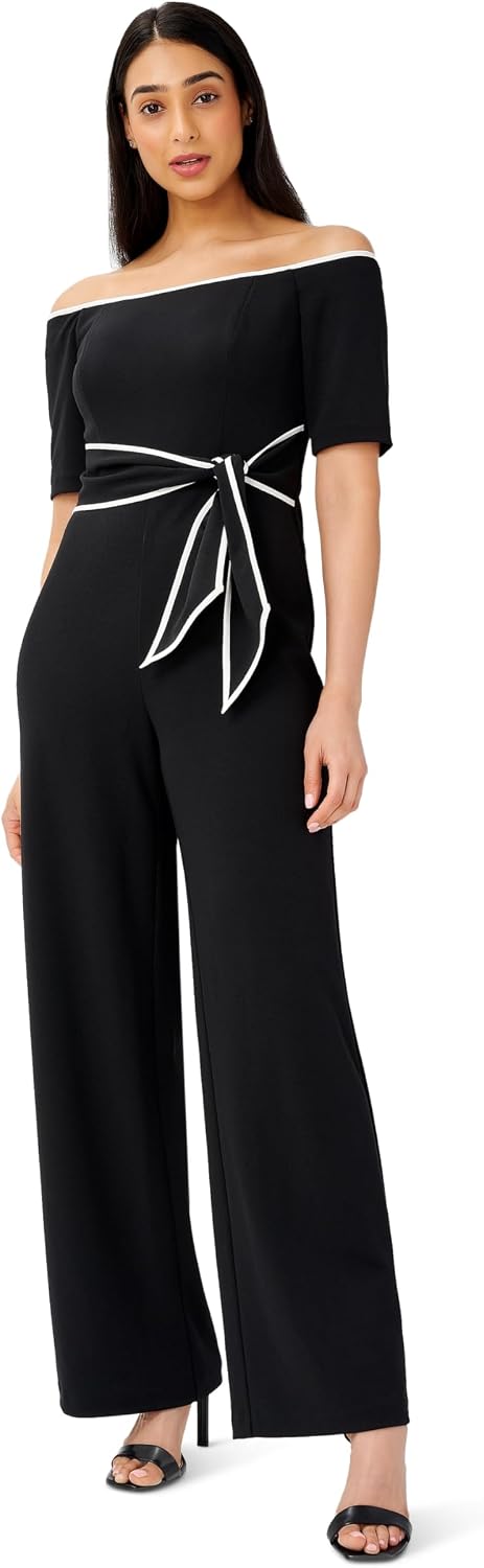 Chic Crepe Tie Waist Jumpsuit