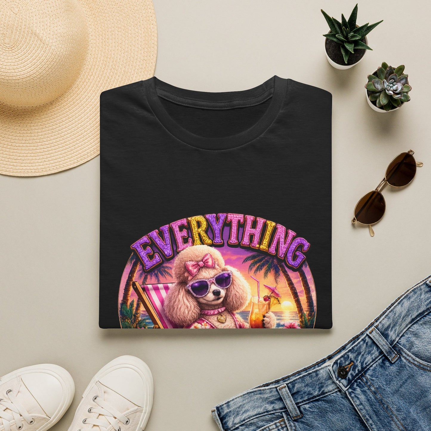 Everything Is Under Control T-Shirt — Retro Poodle Vacation Graphic Tee