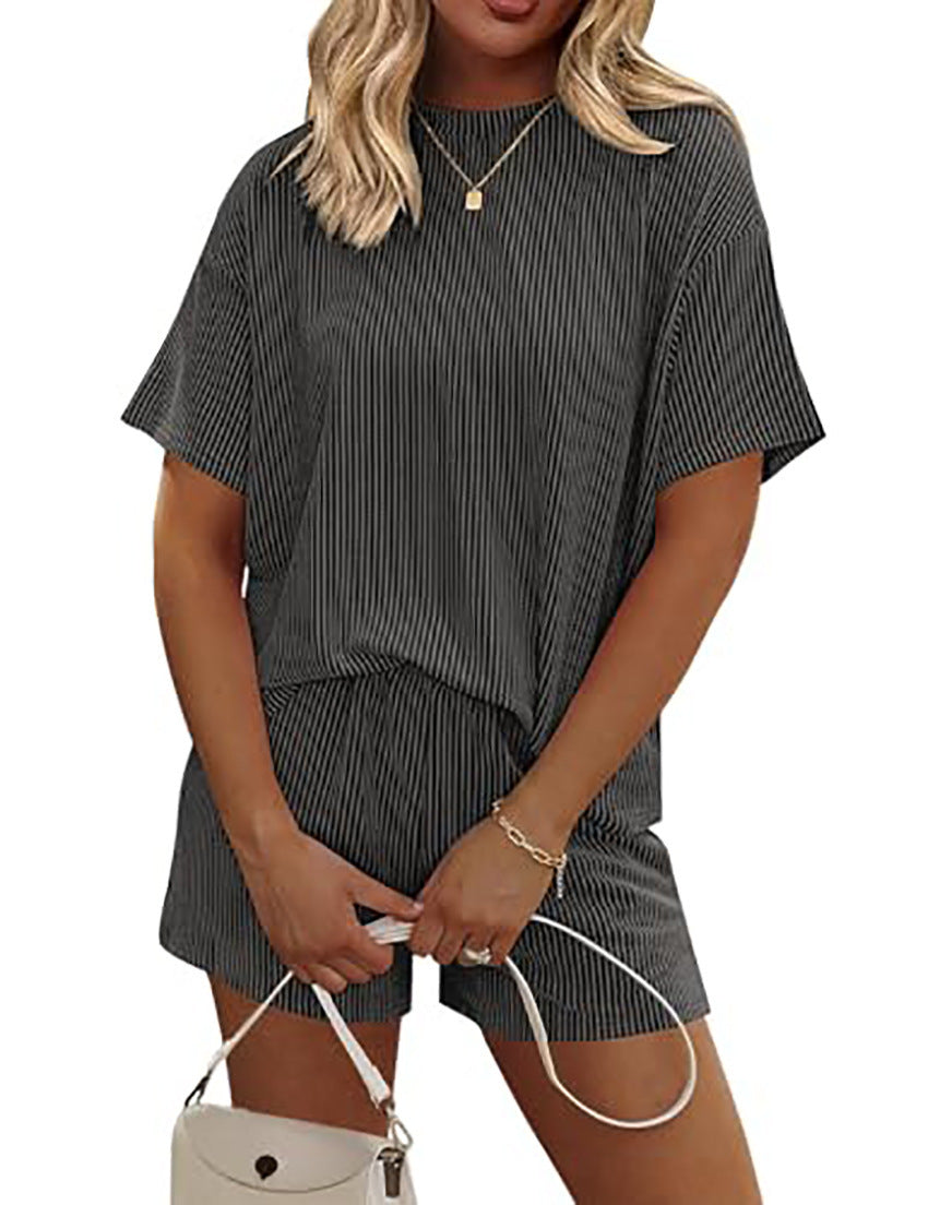 Women's Summer New Striped Casual Set