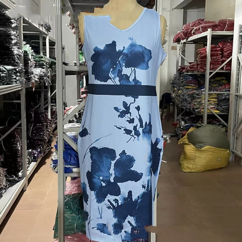Ensemble deux pièces jupe et haut à manches trois-quarts pour femme grande taille