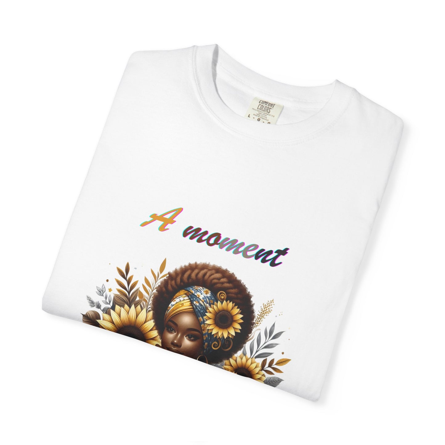 A Moment Stitched With Grace T-Shirt — Sunflower Portrait Graphic Tee