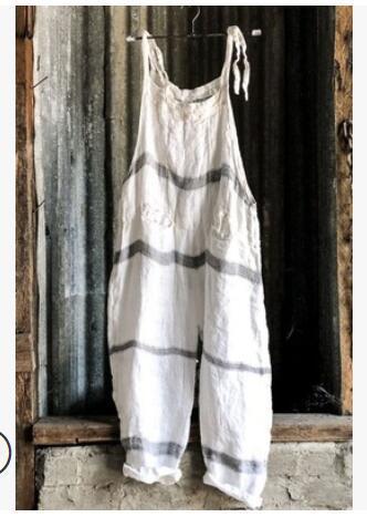 Damen-Jumpsuit mit weitem Bein und Vintage-Print