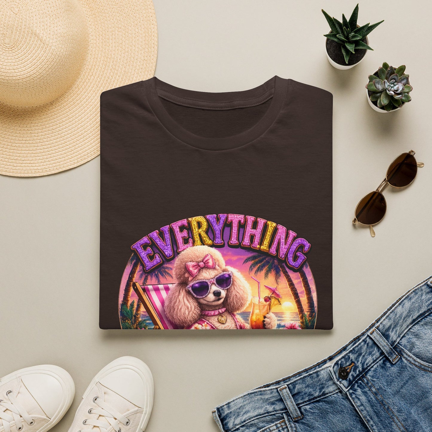 Everything Is Under Control T-Shirt — Retro Poodle Vacation Graphic Tee