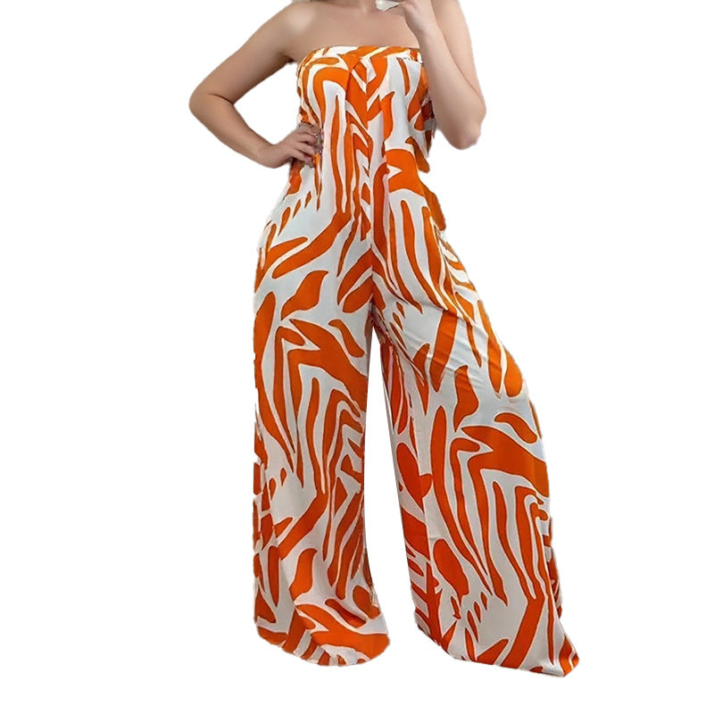Combinaison ample pour femme élégante et stylée à imprimé