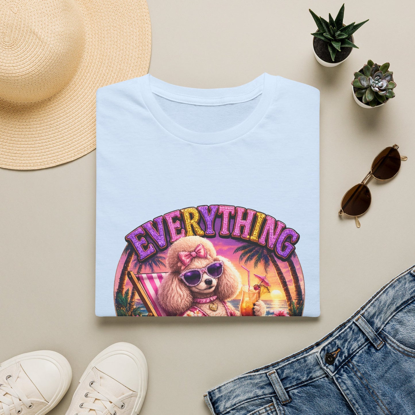 Everything Is Under Control T-Shirt — Retro Poodle Vacation Graphic Tee